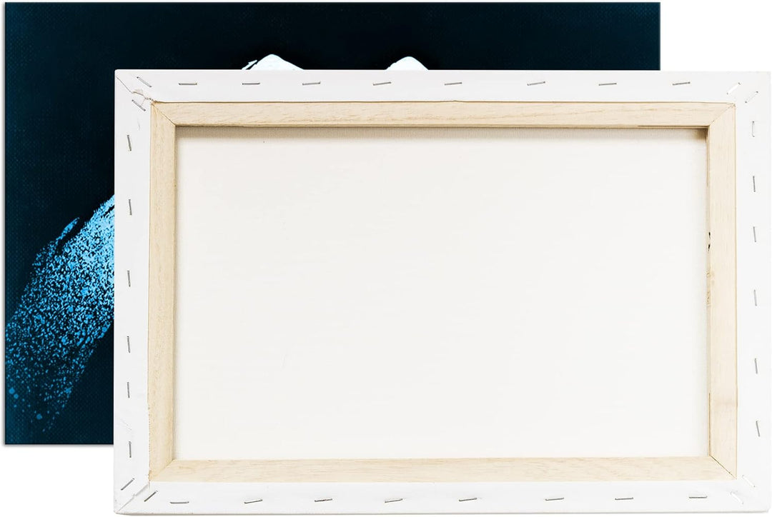 deyoli Zeichnung zwei Hände formen ein Herz Format 80x60 Effekt: Monocrome Blau als Leinwandbild, Mo
