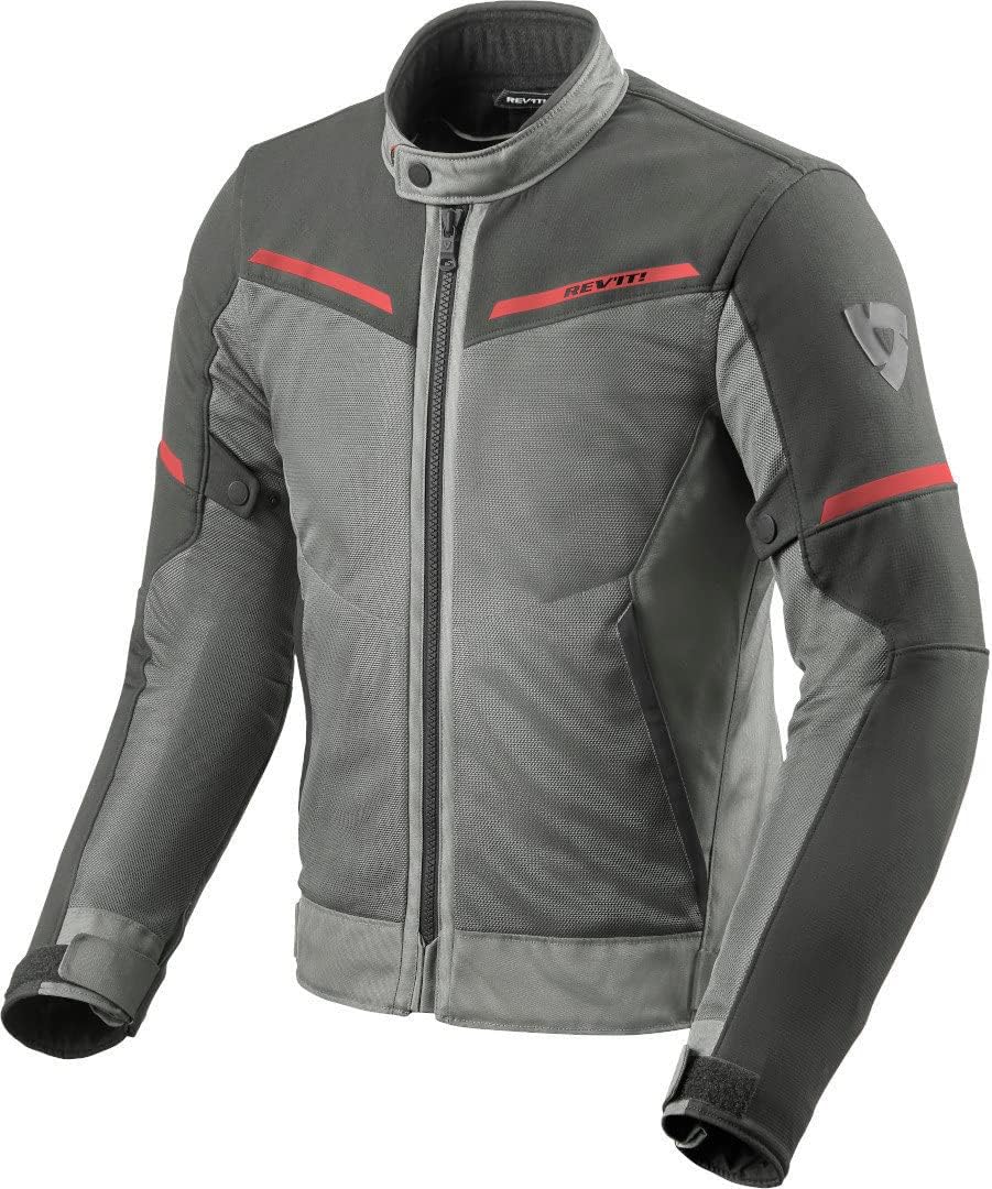Revit Airwave 3 Motorrad Textiljacke (Grey/Red,XXL)