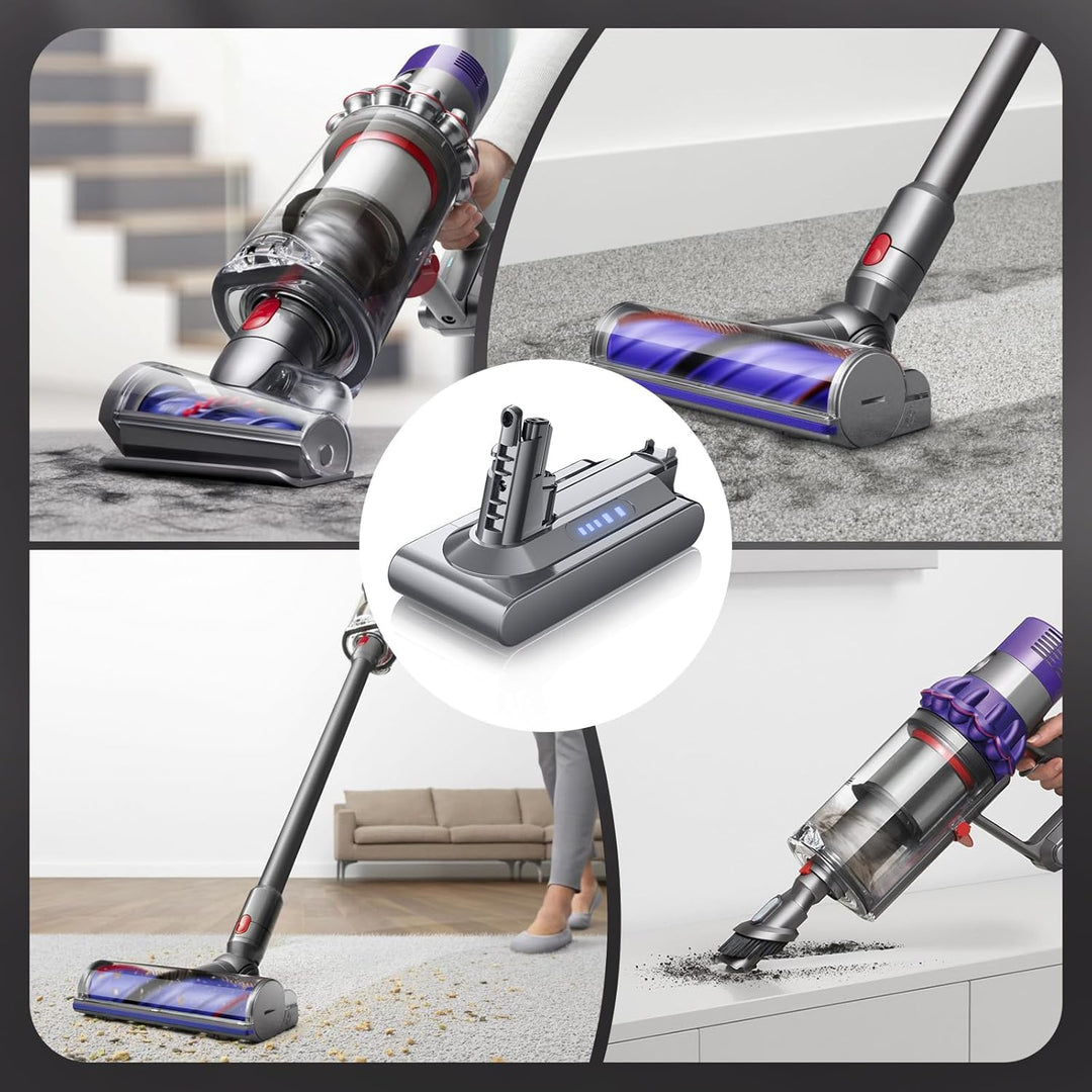 8.0Ah V10 Akku für Dyson, Powtree Ersatzakku für Dyson V10 SV12 Absolute Animal Motörhead Fluffy Tot