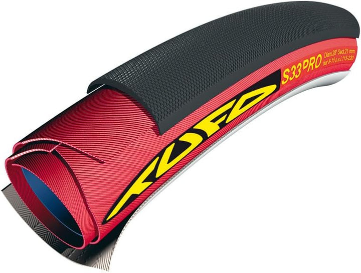 Tufo S33 Pro Schlauchreifen, rot/schwarz, 24mm 28"