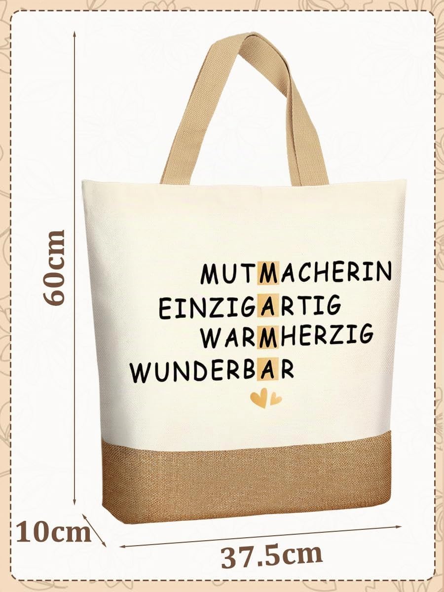 Muttertagsgeschenke für Mama, Jute Baumwolltasche Geschenke für Mama zum Muttertag Geburtstag, Mutte