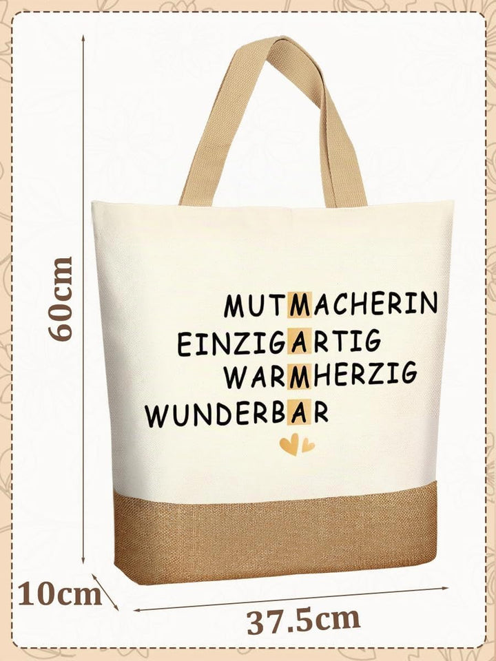 Muttertagsgeschenke für Mama, Jute Baumwolltasche Geschenke für Mama zum Muttertag Geburtstag, Mutte