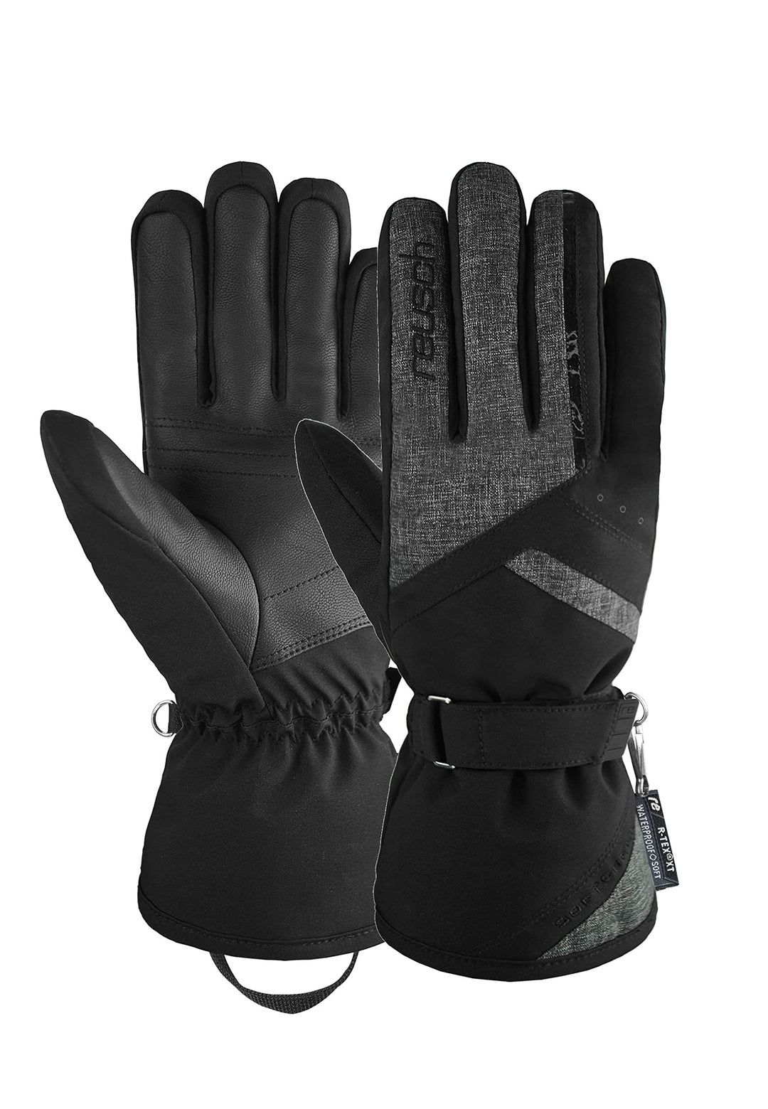 Reusch Damen Fingerhandschuhe Hellen R-TEX XT 7721 Black/Black Melange 6.5, 7721 Black/Black Melange