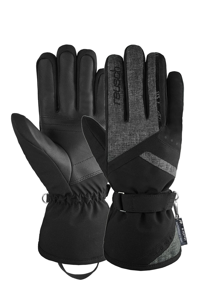 Reusch Damen Fingerhandschuhe Hellen R-TEX XT 7721 Black/Black Melange 6.5, 7721 Black/Black Melange