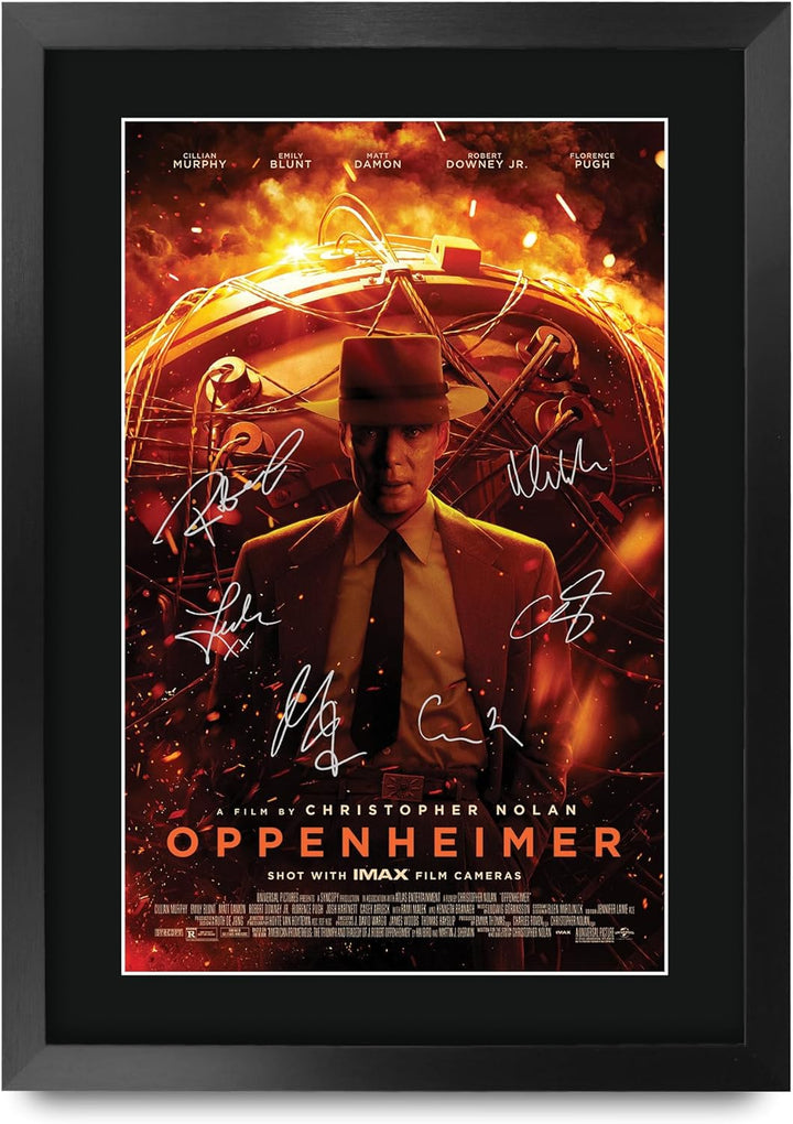 HWC Trading FR A3 Oppenheimer Geschenke Geduckter Poster Signiertes Autogramm Foto für Fans von Film