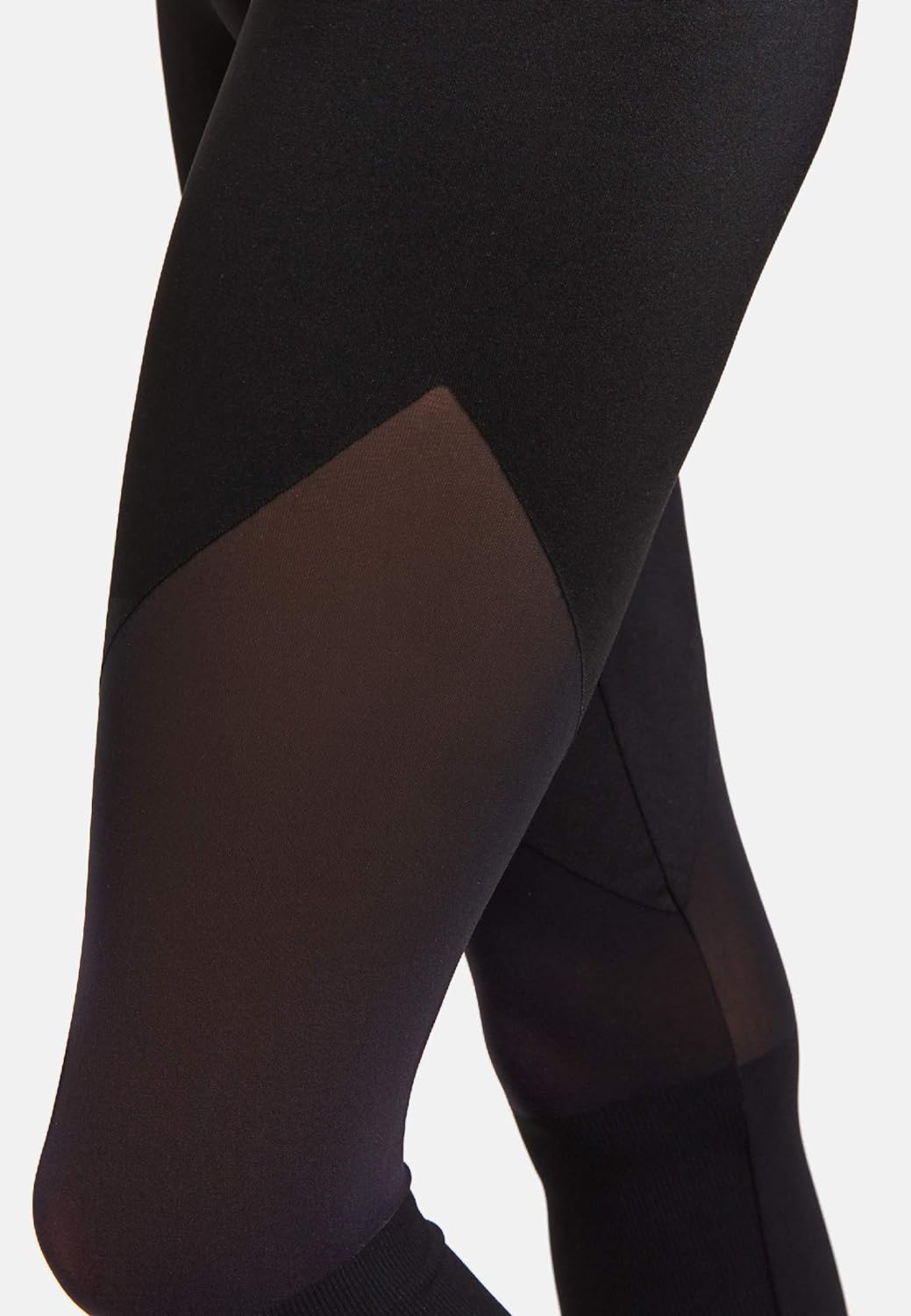 Wolford Damen Gaia Leggings, Stoffhose engangliegend figurbetont transparent,9180 Black/Black,Medium