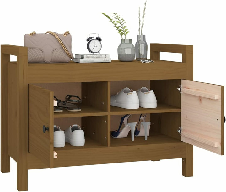 Tidyard Flurbank Schuhbank, Aufbewahrungsschrank, Schuhregal mit Fächern, Schuhbank Garderobenbank H