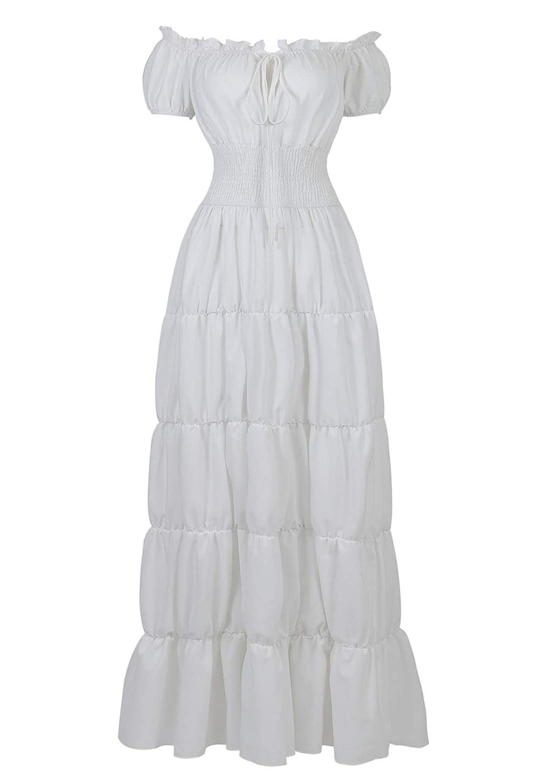 GOLDSTITCH Renaissance-Kleid für Damen, Pirat XXL Weiss/Opulenter Garten, XXL Weiss/Opulenter Garten