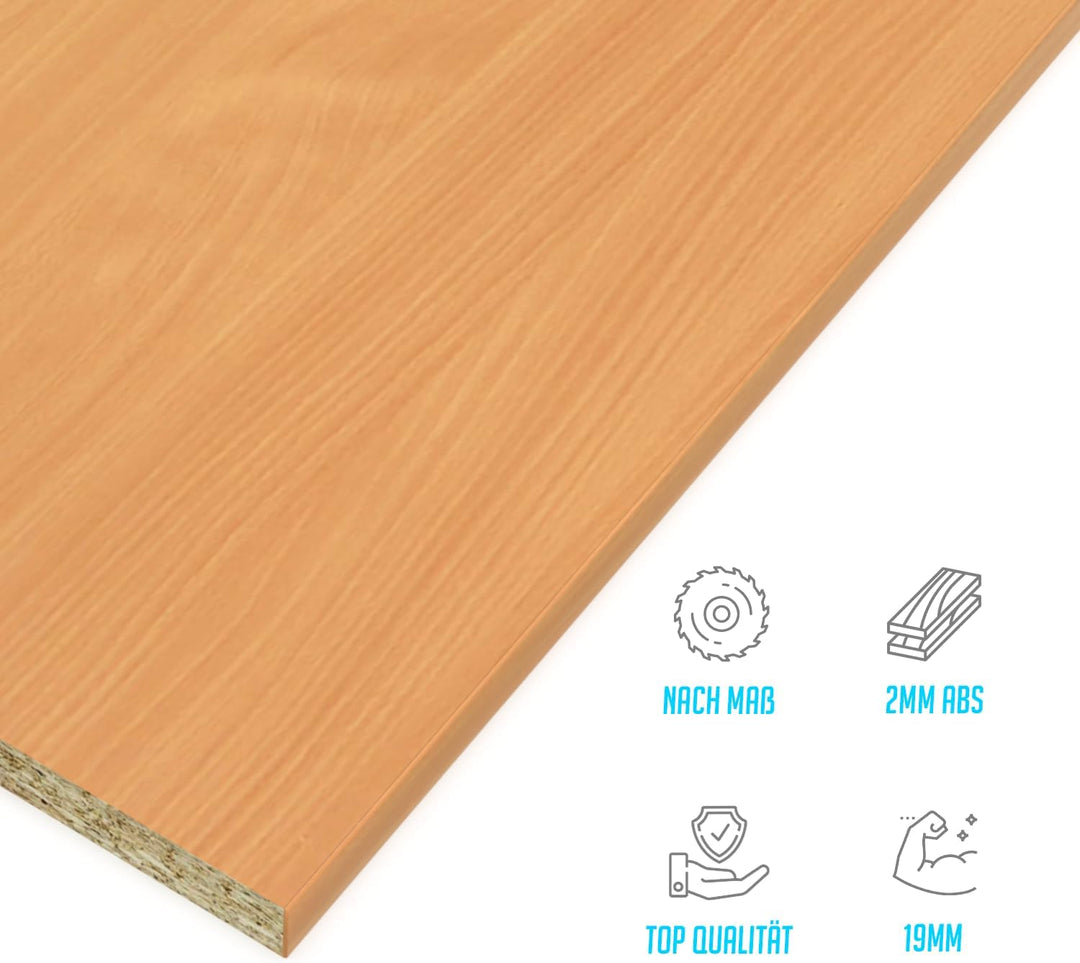 Einlegeboden Regalboden Holzboden 19mm nach Wunschmass max. 1000mm breit x 600mm tief Zuschnitt Anfe