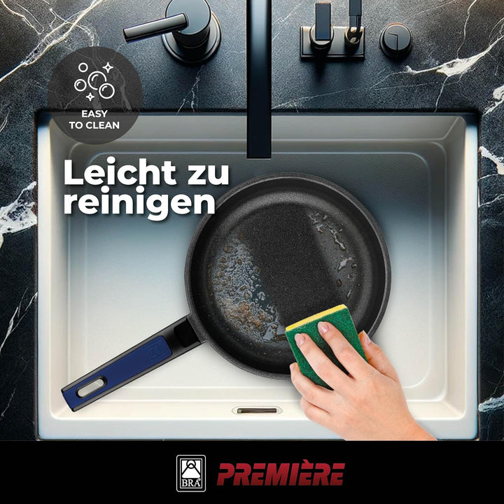 BRA Advanced | Set mit 3 antihaftbeschichteten Bratpfannen aus Aluminiumguss, 20|24|28 cm, PFOA-frei
