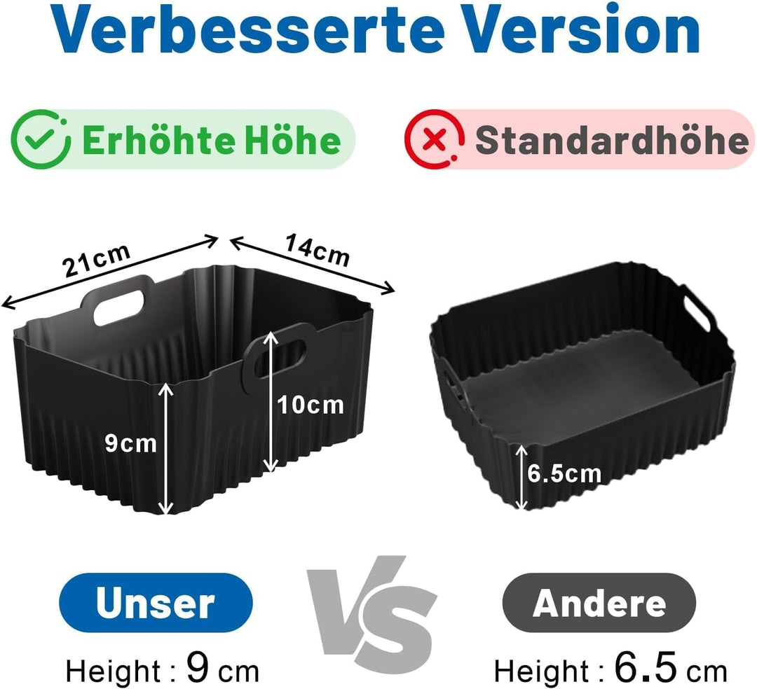 Ninja Heissluftfritteuse Silikonform für AF400EU AF451EU 9.5L, Airfryer Zubehör für Ninja Foodi Max