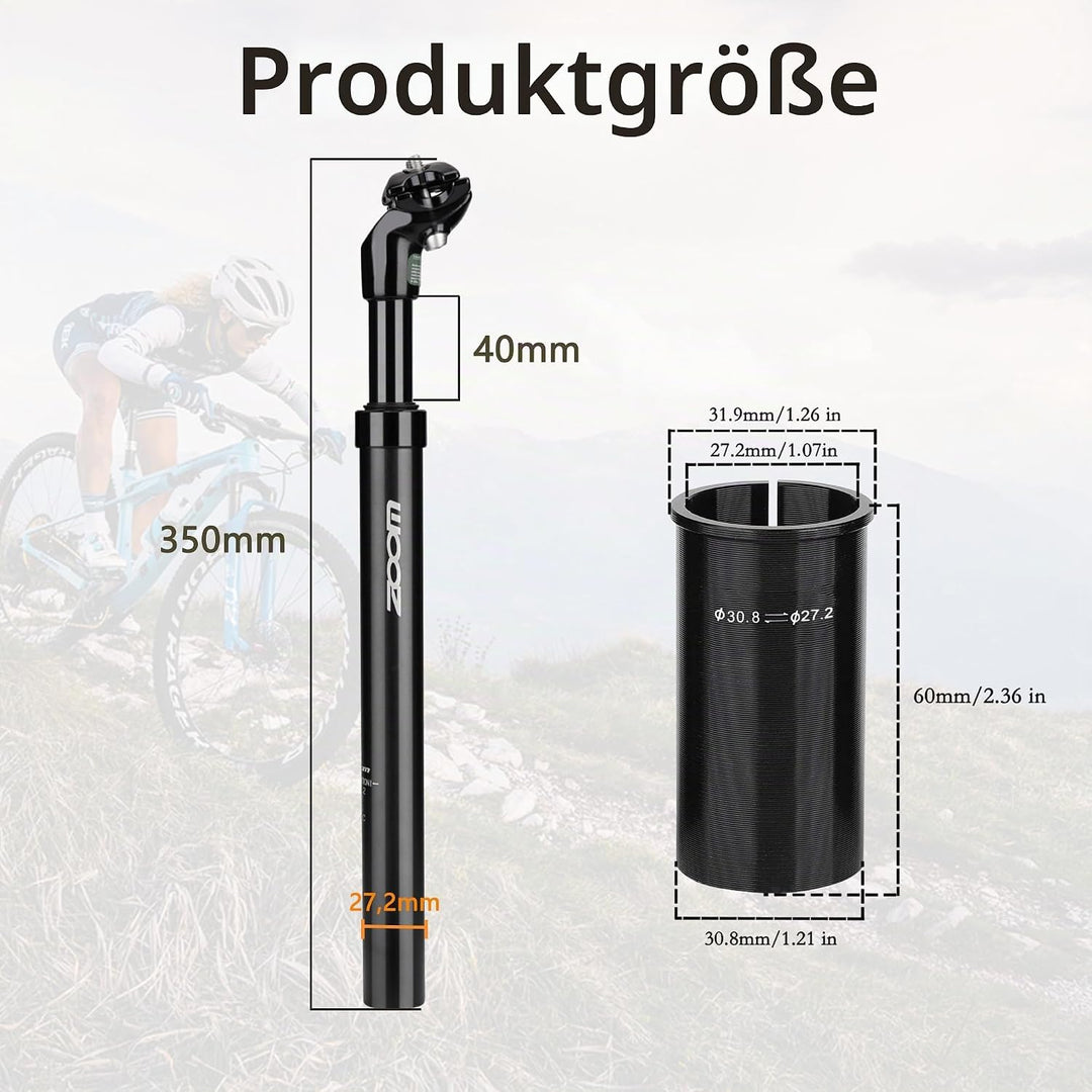 JaneEyre Federsattelstütze hochwertigem Fahrrad Sattelstütze, Durchmesser 27,2, 30,8 oder 31,6 mm，Sa