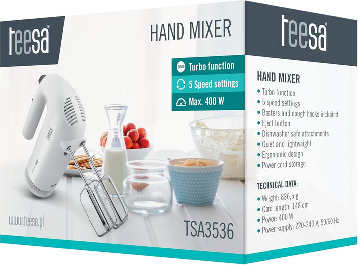 Tessa TSA3536 Handmixeer, 400, weiss