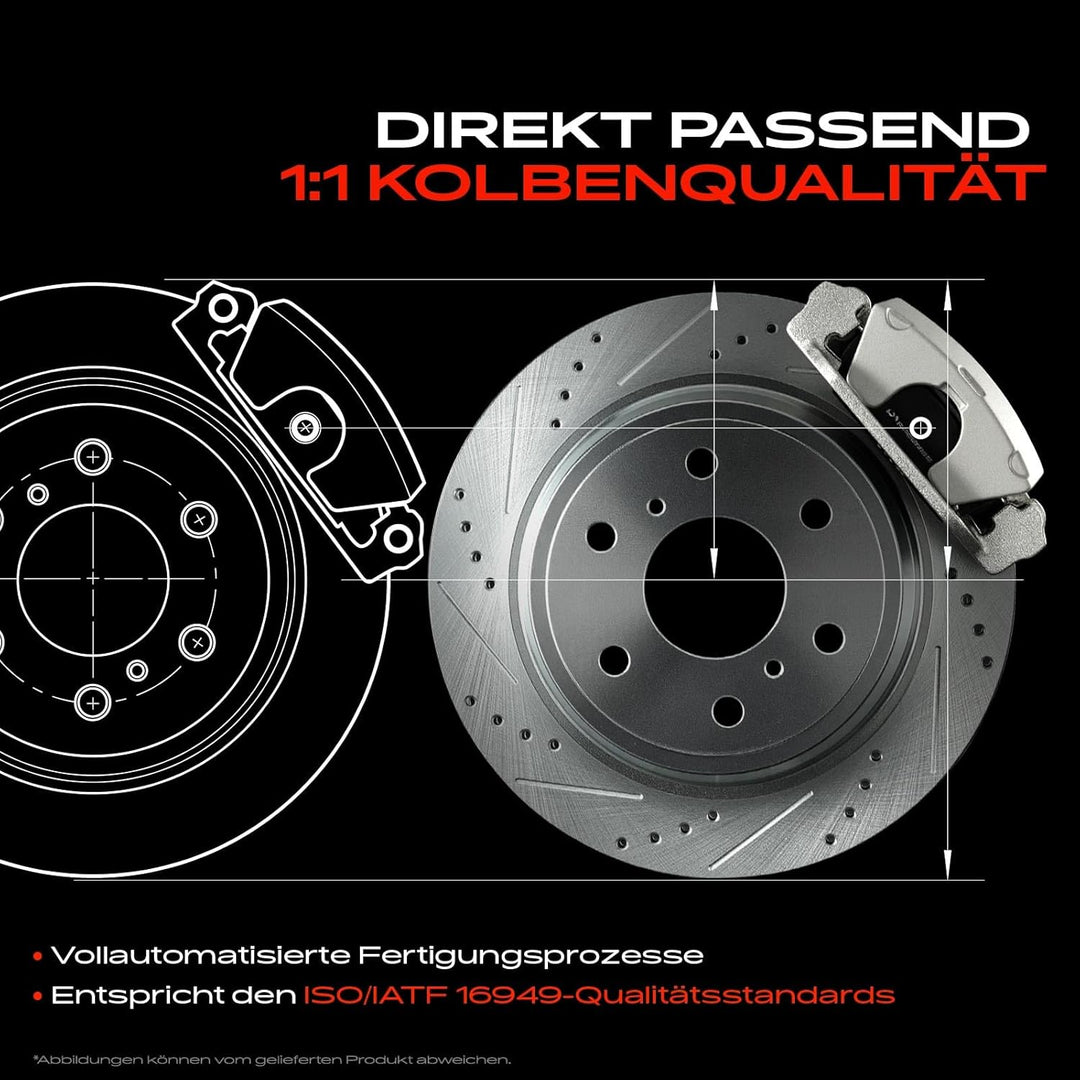 Frankberg 1x Bremssattel Bremszange Hinten Rechts Kompatibel mit Pajero II V2W V3W V4W 2.4L-3.5L 199