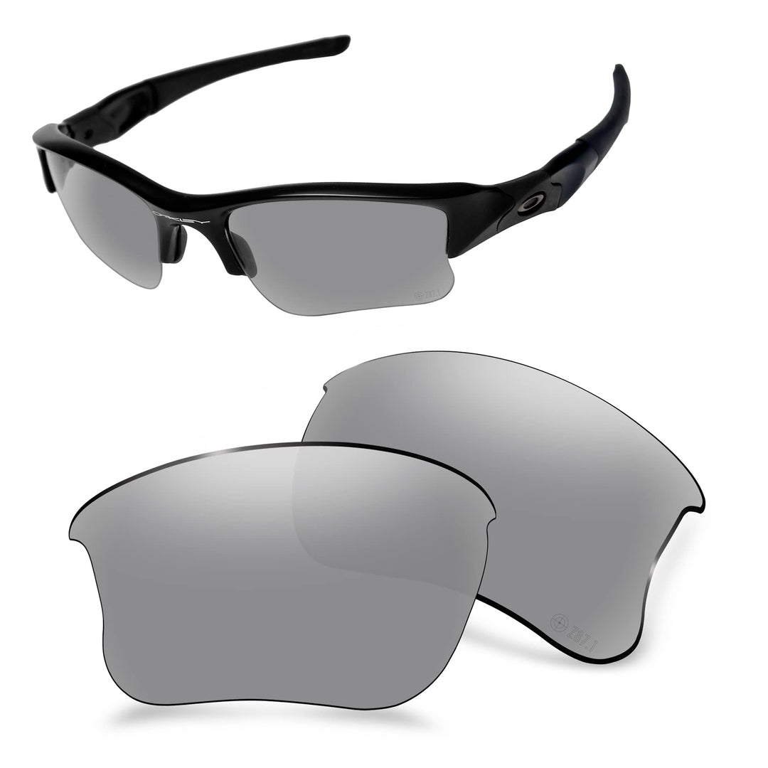 AOZAN ANSI Z87.1 Ersatzgläser passend für Oakley Flak Jacket XLJ OO9009 Sonnenbrille Gainsboro Polar