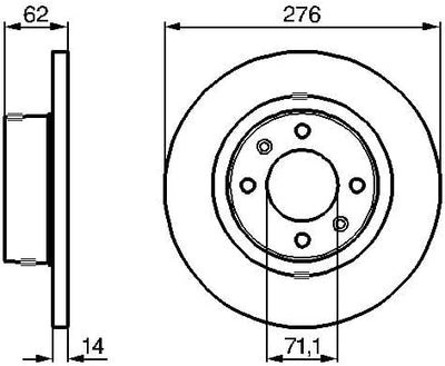 Bosch BD878 Bremsscheiben - Hinterachse - zwei Bremsscheiben pro Set