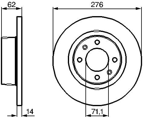 Bosch BD878 Bremsscheiben - Hinterachse - zwei Bremsscheiben pro Set