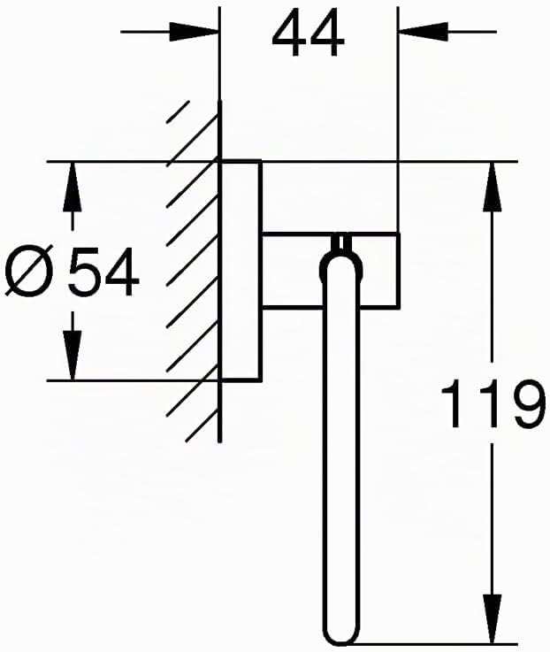 GROHE Essentials - WC-Papierhalter (Material: Metall, verdeckte Befestigung, zum bohren oder kleben)