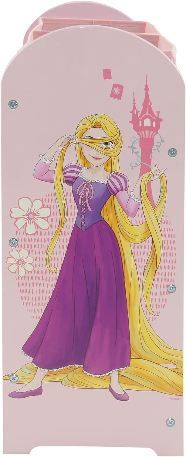 Disney Princess Storage Unit in Pink with 6 Storage Boxes for Kids Princess Light Pink, Princess Lig