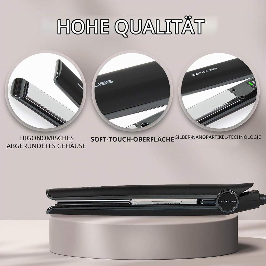 Corioliss C1 | Haarglätter für Frauen | Titanplatten und Curling für feines Haar | Professionelles E