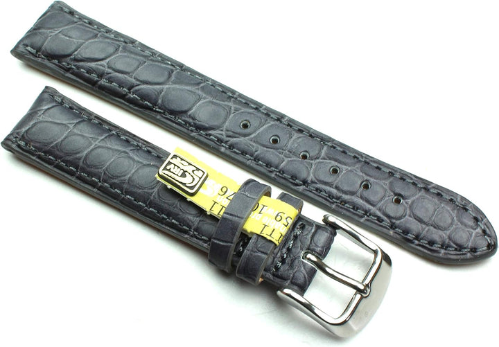 18mm Echt Alligator Vintage hangemacht in Deutschland Uhrenarmband Grau