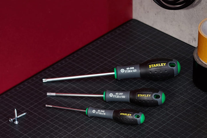Stanley FatMax Schrauber-Set (6-teilig, Chrom-Vanadium Stahl, Soft-Grip Handgriff, TX10/TX15/TX20/TX