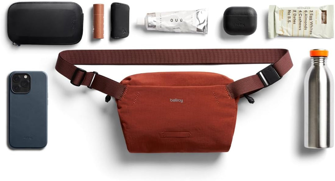 Bellroy Lite Sling Mini, Leichte Umhängetasche - Clay | 4L leichte Umhängetasche für Handy, Geldbörs