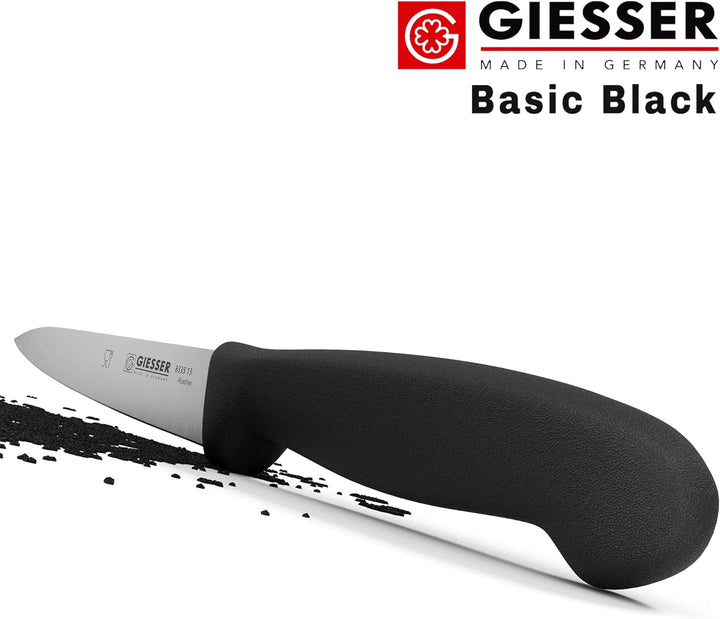 Giesser seit 1776 - Made in Germany - Allzweckmesser schwarz, Basic Black, Klinge 13 cm, rutschfest,