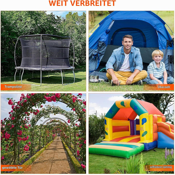Bodenanker für Rosenbogen Schwarz 30CM U-Förmige Erdanker für Garten Unkrautvlies Kunstrasen Rankhil