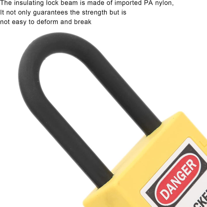 Lockout-Tagout-Schlösser 5 Sätze Lockout-Schloss 2 Schlüssel Pro Schloss Staubdichtes Nylon-Sicherhe