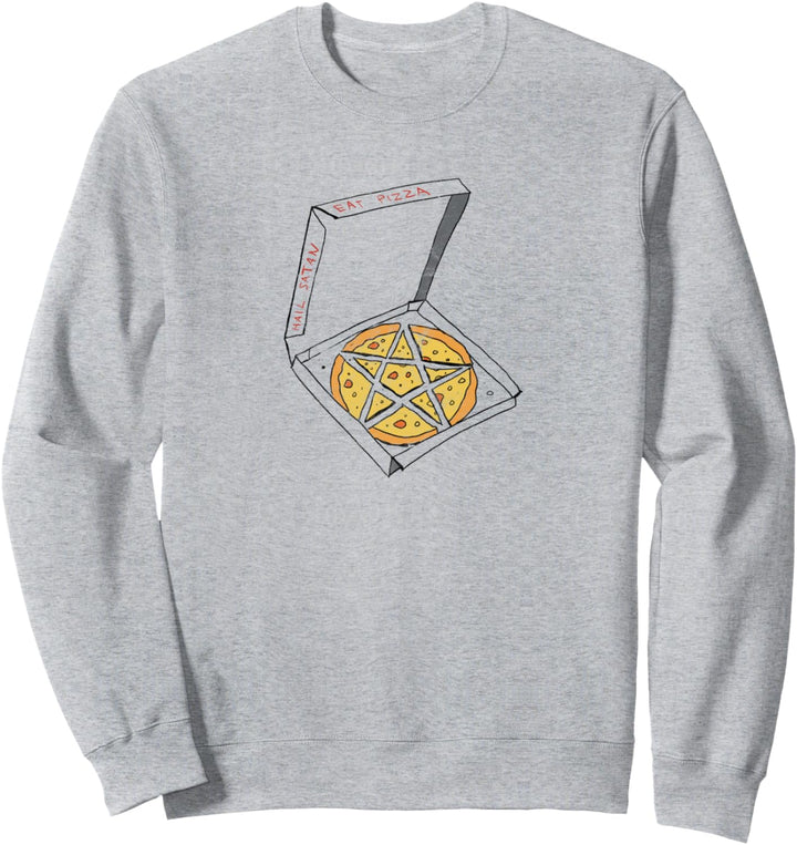 Hail Satan Eat Pizza Occult Gothic Grunge Satan Devil Black Sweatshirt