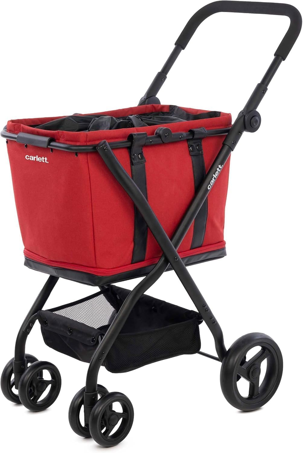 Carlett - Cube S | Faltbarer Einkaufswagen mit Abnehmbarer Tasche | Korb lässt Sich in eine Handtasc