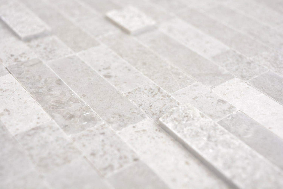 Selbstklebnde Mosaikmatte Verbund Naturstein Cinderella grey für WAND KÜCHE Wandverblender Fliesensp