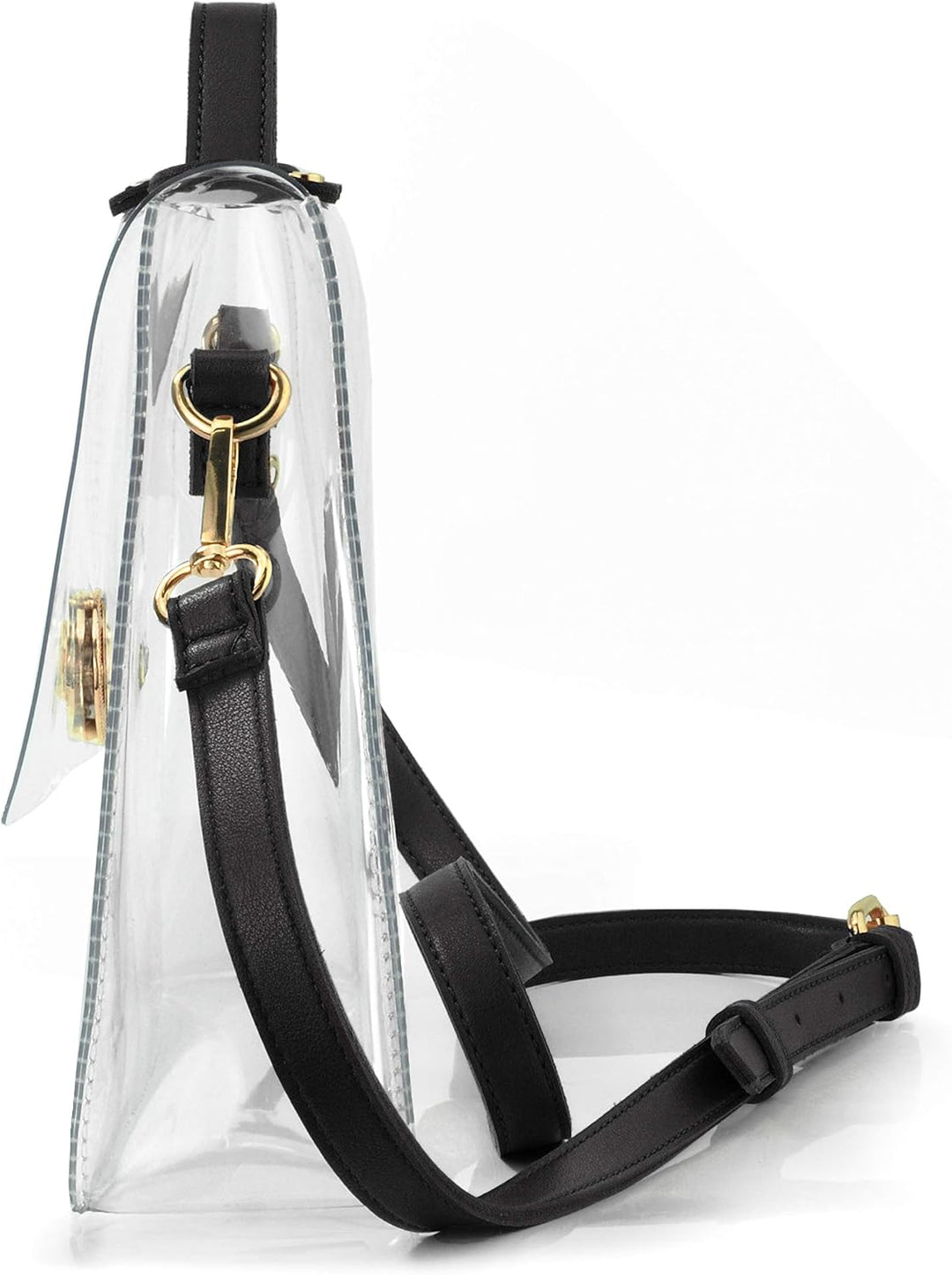 Hoxis Classic Turnlock Crossbody Kuriertasche Schwarz, Schwarz