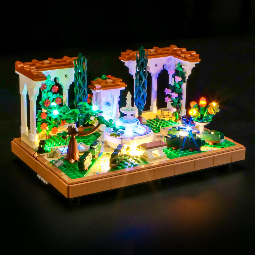 BrickBling Fernbedienung Licht-Kit Kompatibel mit Lego 10359 Fountain Garden (Kein Modell), Led Bele