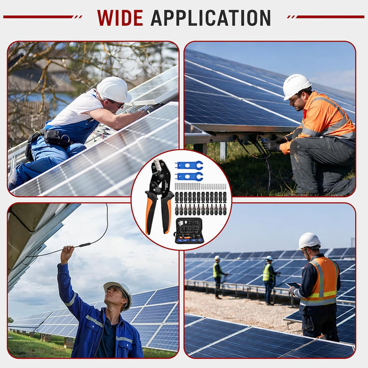 Herbst Solar Crimpzange Set für 2.5/4/6mm² PV Anschluss Kabel