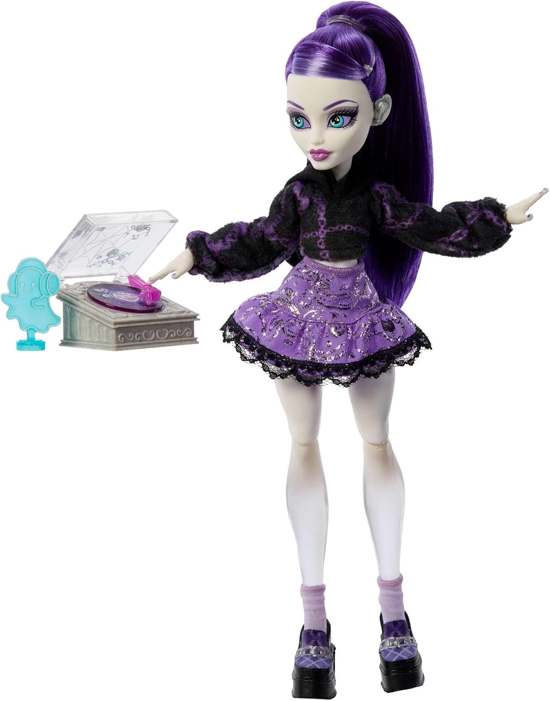 Monster High Self-Scare Secrets Spectra Vondergeist-Puppe und Zubehörset mit 13 realistischen Überra