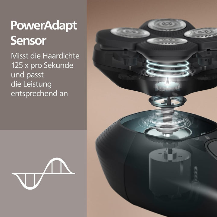 PHILIPS Head Shaver Pro Series 9000 – Glatzenrasierer für Männer und Frauen, flexibler 360grad-Scher
