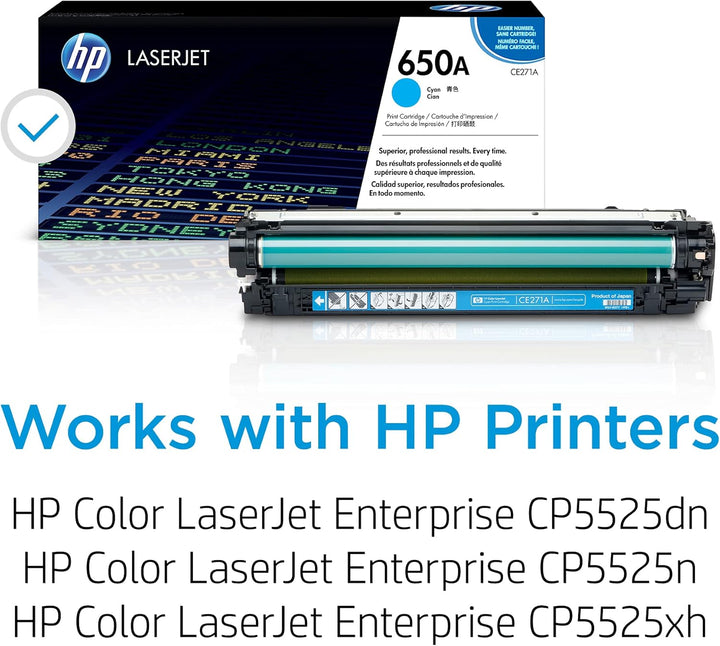 HP 650A Cyan Original LaserJet Tonerkartusche, Cyan