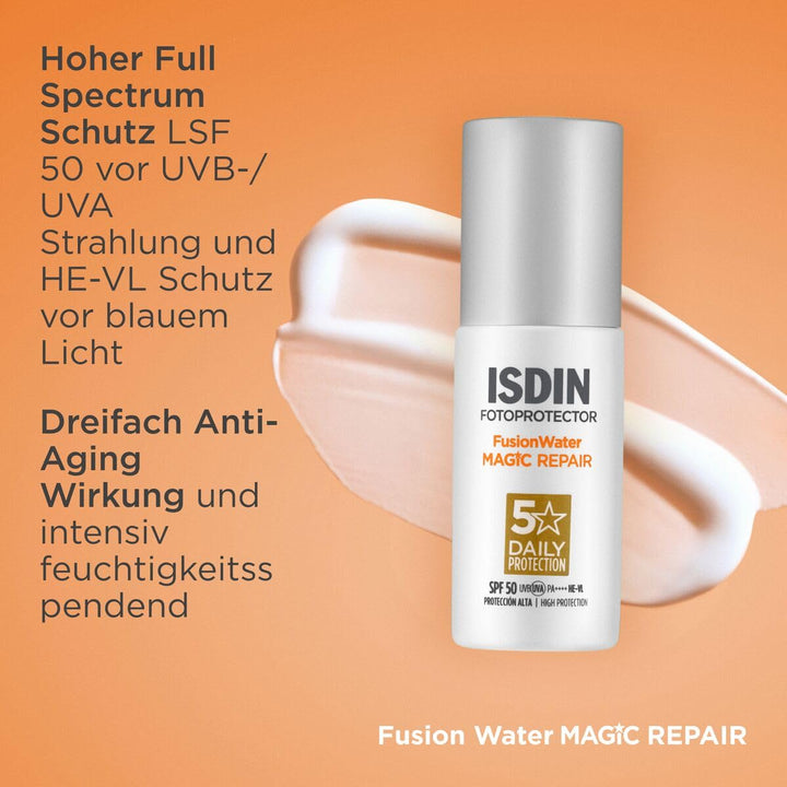 ISDIN FotoUltra Age Repair FW LSF 50 | Tägliche Sonnencreme für das Gesicht | Dreifache Anti-Aging-W