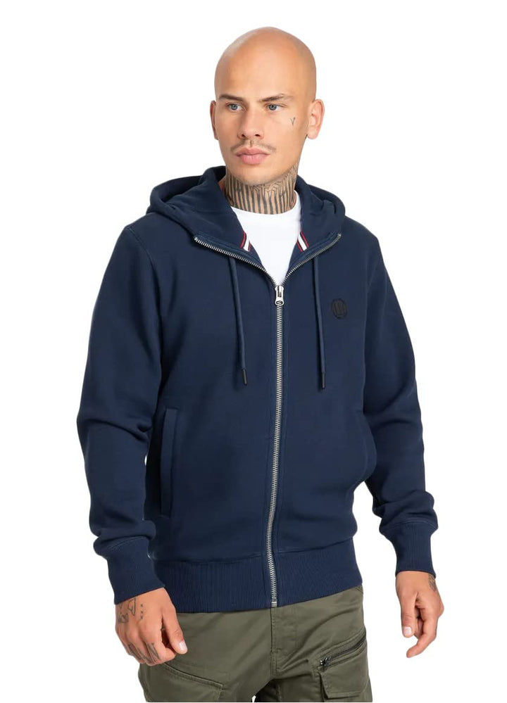 Pitbull West Coast Hoodie mit Reissverschluss Pique Logo 21 Dunkelblau XL