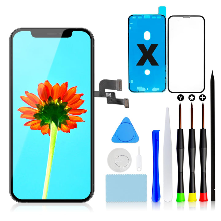 GULEEK Display für iPhone X,5.8" LCD Ersatz Bildschirm Touchscreen Digitizer Display Komplett Ersatz