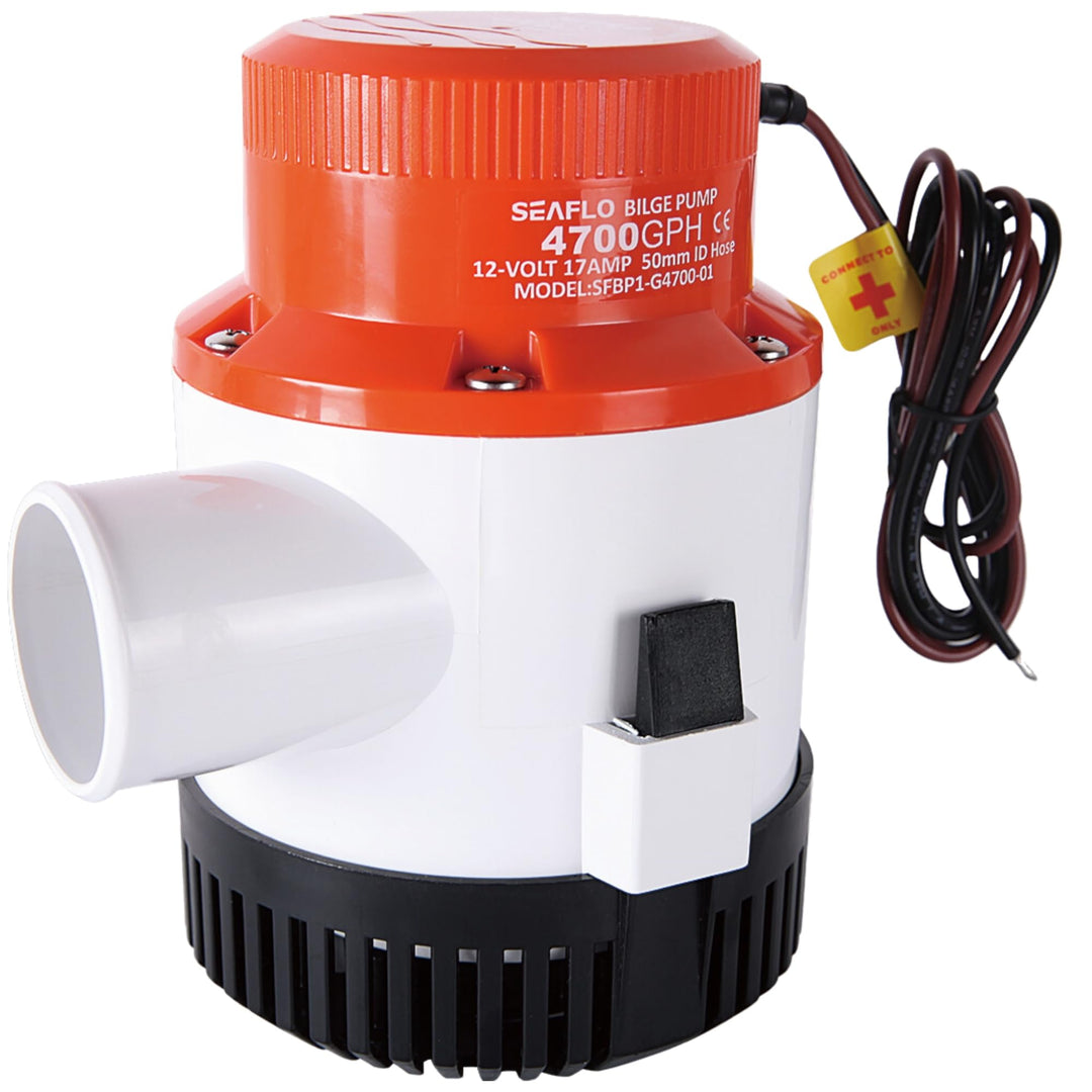 SEAFLO 01-Serie 4700GPH Bilgepumpe – 12 V Marine Tauchpumpe mit Anti-Irlock-Schutz, 4 Jahre Garantie