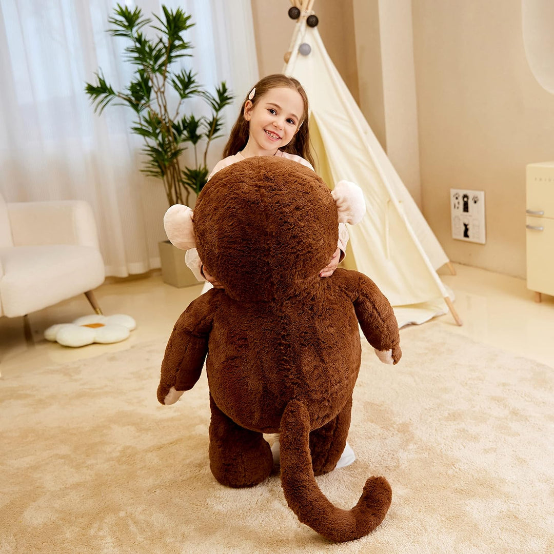 IKASA Gross AFFE Kuscheltier Riesen Stofftier,78cm Gross Plüschtier Riesige Plüsch Spielzeug Jumbo P