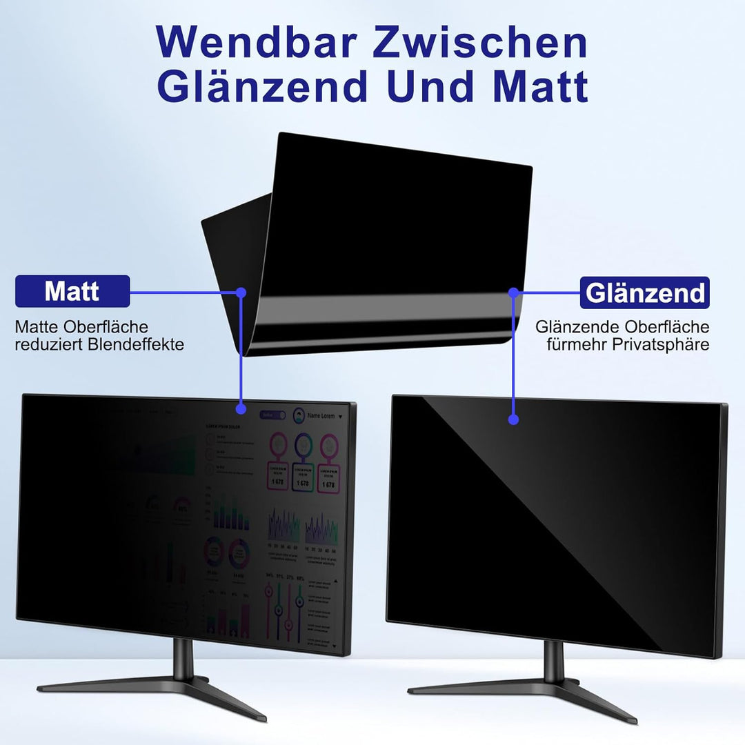 LUSA DESIGN 28 Zoll Monitor Blickschutzfilter für 16:9 Seitenverhältnis, Blendfrei Blaulichtfilter C