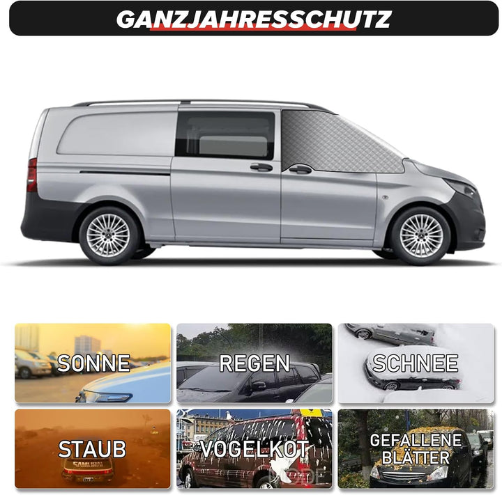 Auto Windschutzscheiben Abdeckung für Vito W639&W447, 100% Verdunkelnd Frontscheibe Schnee Frost EIS