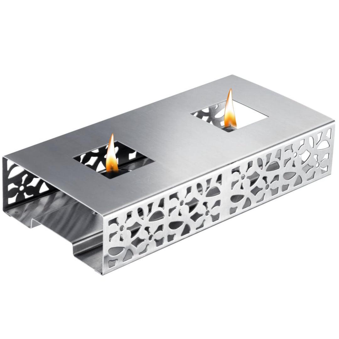 Westmark Speisenwärmer – Hochwertige Wärme-Platte zum Warmhalten von Speisen am Tisch mit zwei Teeli