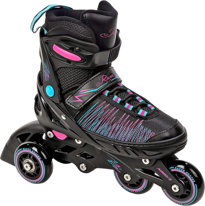 RAVEN 3in1 Inline Skates Triskates Rollschuhe Inliner für Kinder Erwachsene Mädchen Damen verstellba