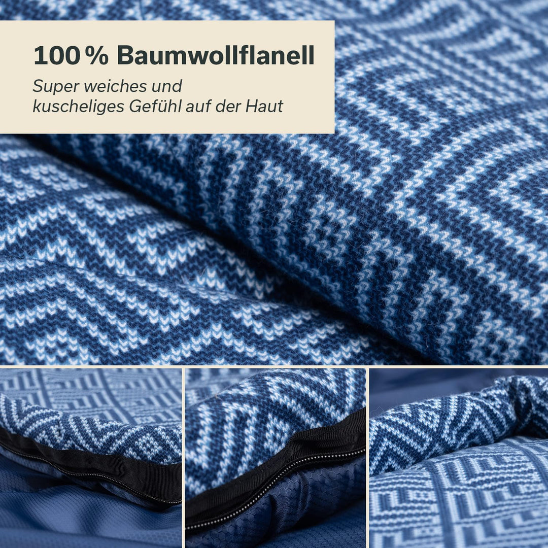 Skandika Doppelschlafsack Iceland Double | Schlafsack 2 Personen 3 Jahreszeiten, mit/ohne Flanell, B