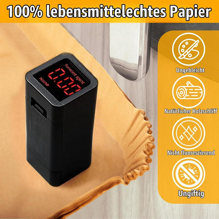 300 Stück Backpapier für Heissluftfritteuse Ninja Dual, 20,5x14CM Stone TH Airfryer mit Doppelkammer